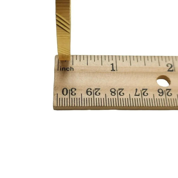 Monet Diamond Cut Texture Bangle Bracelet Gold Tone Vintage - Picture 5 of 5